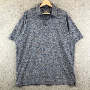 Under Armour Polo‎ Shirt Mens XL Loose Fit Blue Short Sleeve HeatGear